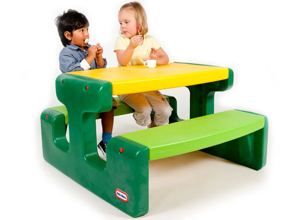 little tikes veliki zeleni stol za piknik - slika 4