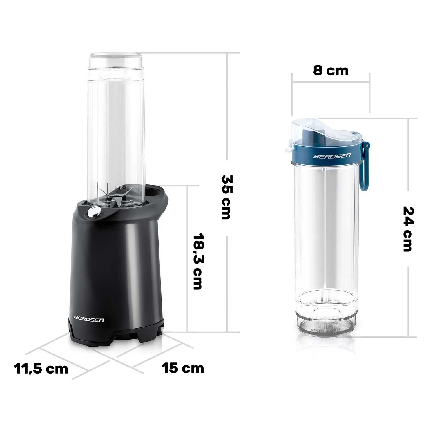 blender za smoothie 350w bd-752 berdsen crni - slika 6