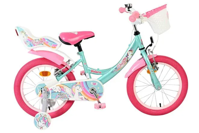 Volare dječji bicikl Unicorn 16″ zelene boje, s dvije ručne kočnice - Pribislavec