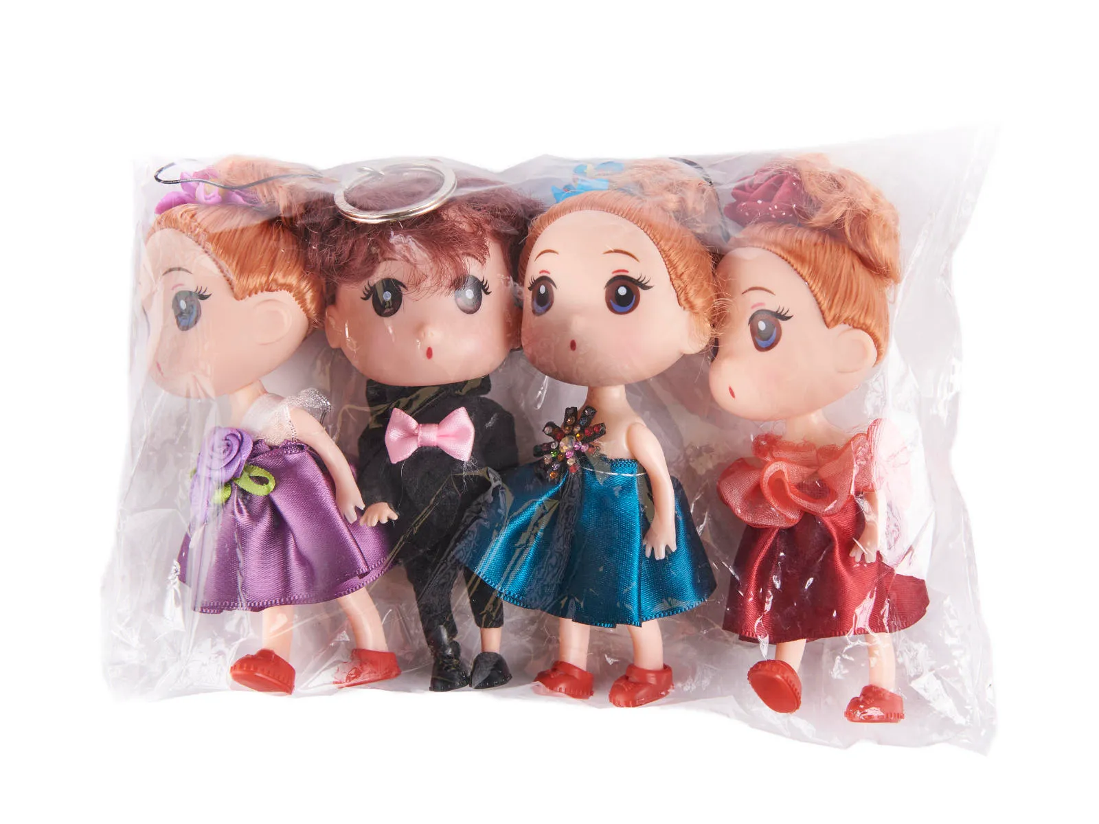 lutka za kućicu 3 djevojčice 1 dječak, set od 4 komada 12 cm - slika 9