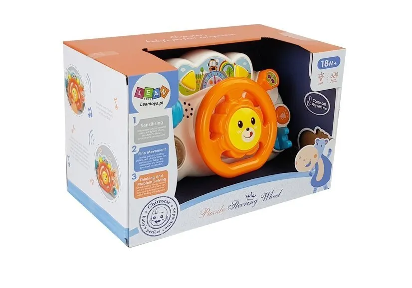 edukativni volan za bebe, narančasti - slika 4