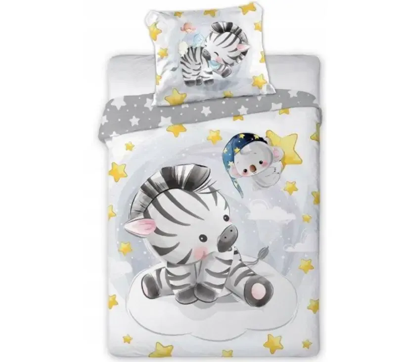 pamučna posteljina za djecu 100 x 135 cm zebra - slika 2