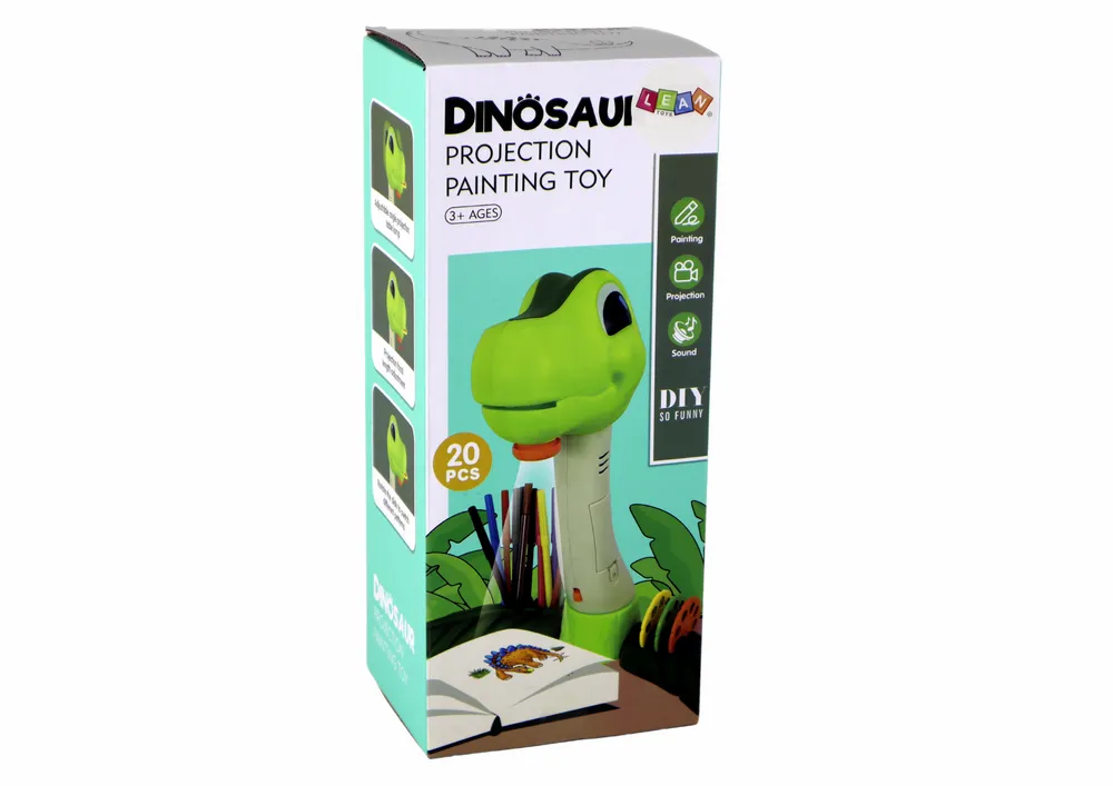 projektor za crtanje sa zvučnim efektima i dodacima dinosaur tamnozeleni - slika 7
