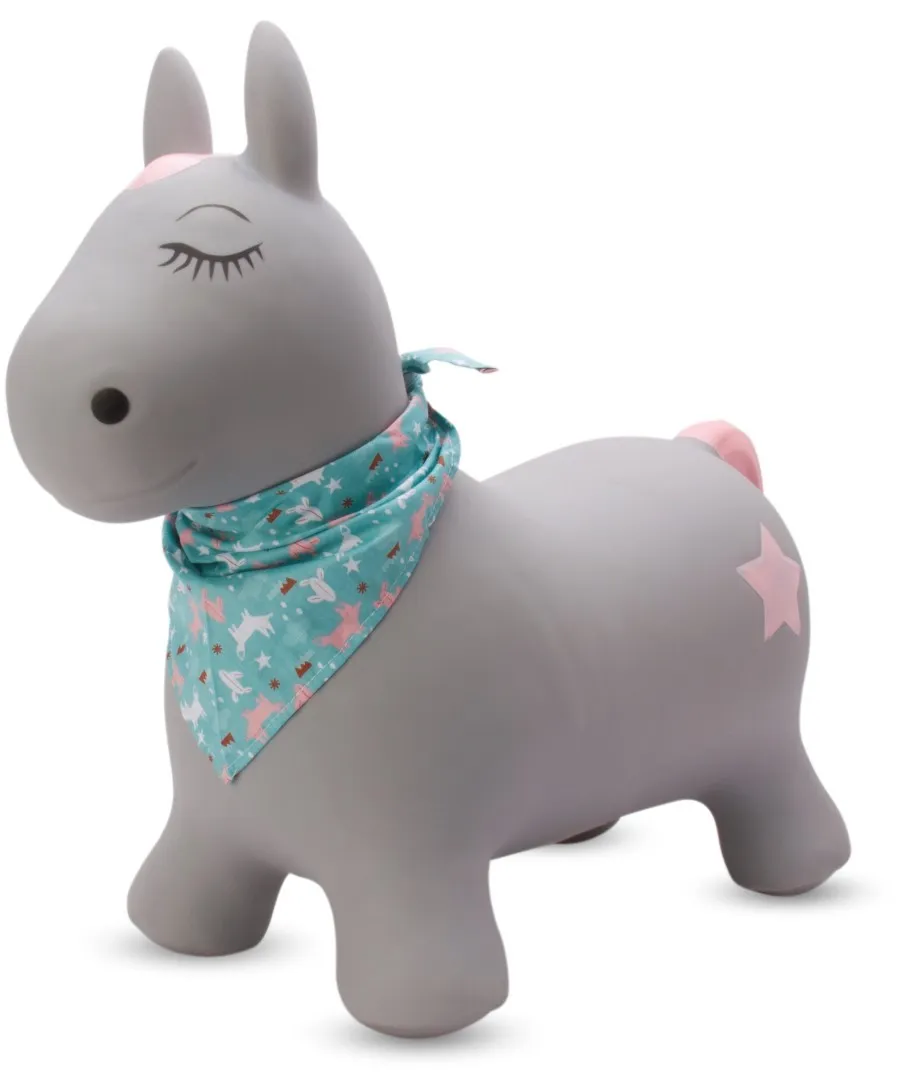 gumeni sivi pony za skakanje 60cm - slika 3