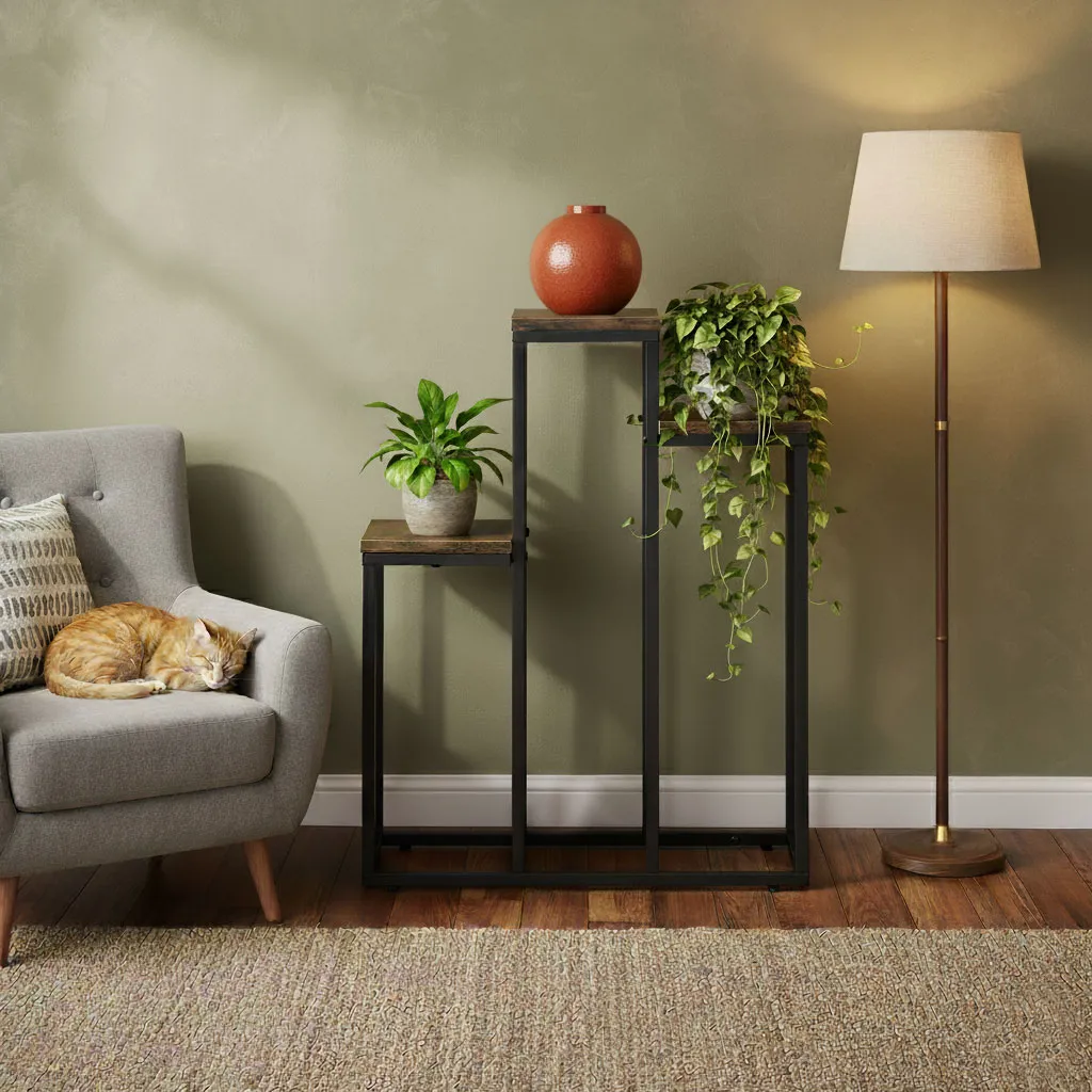 modernhome loft stalak za cvijeće za dekoraciju, s 3 police - slika 3