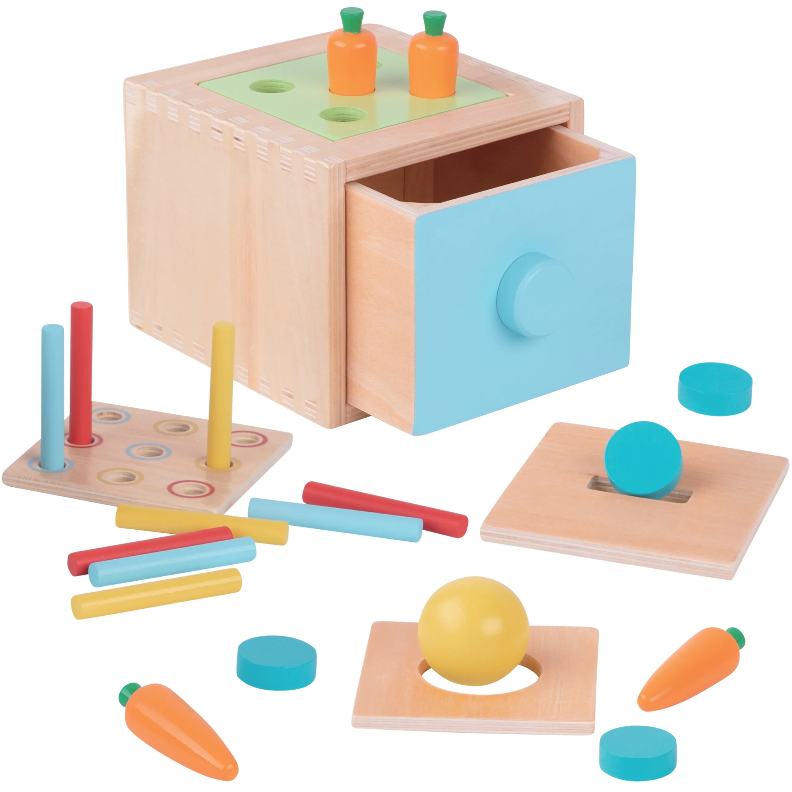 woopie montessori drvena kutija/sorter s kliznom ladicom - slika 7