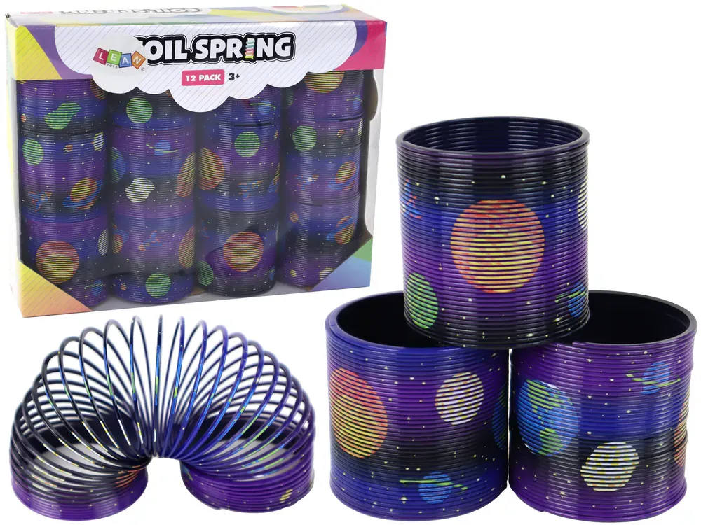 spiralna opruga s motivima planeta 6 cm ljubičasta - slika 2