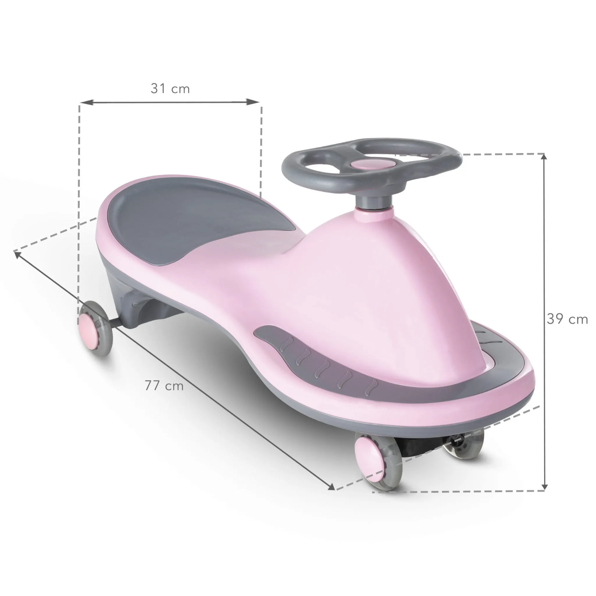 kidwell rollo guralica za djecu s led kotačima, pink - slika 6