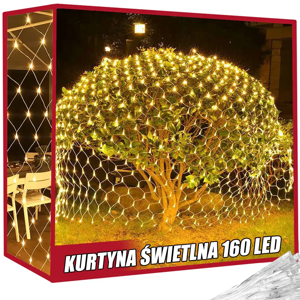 zavjesa 160led božićna svjetla s daljinskim upravljačem - slika 2
