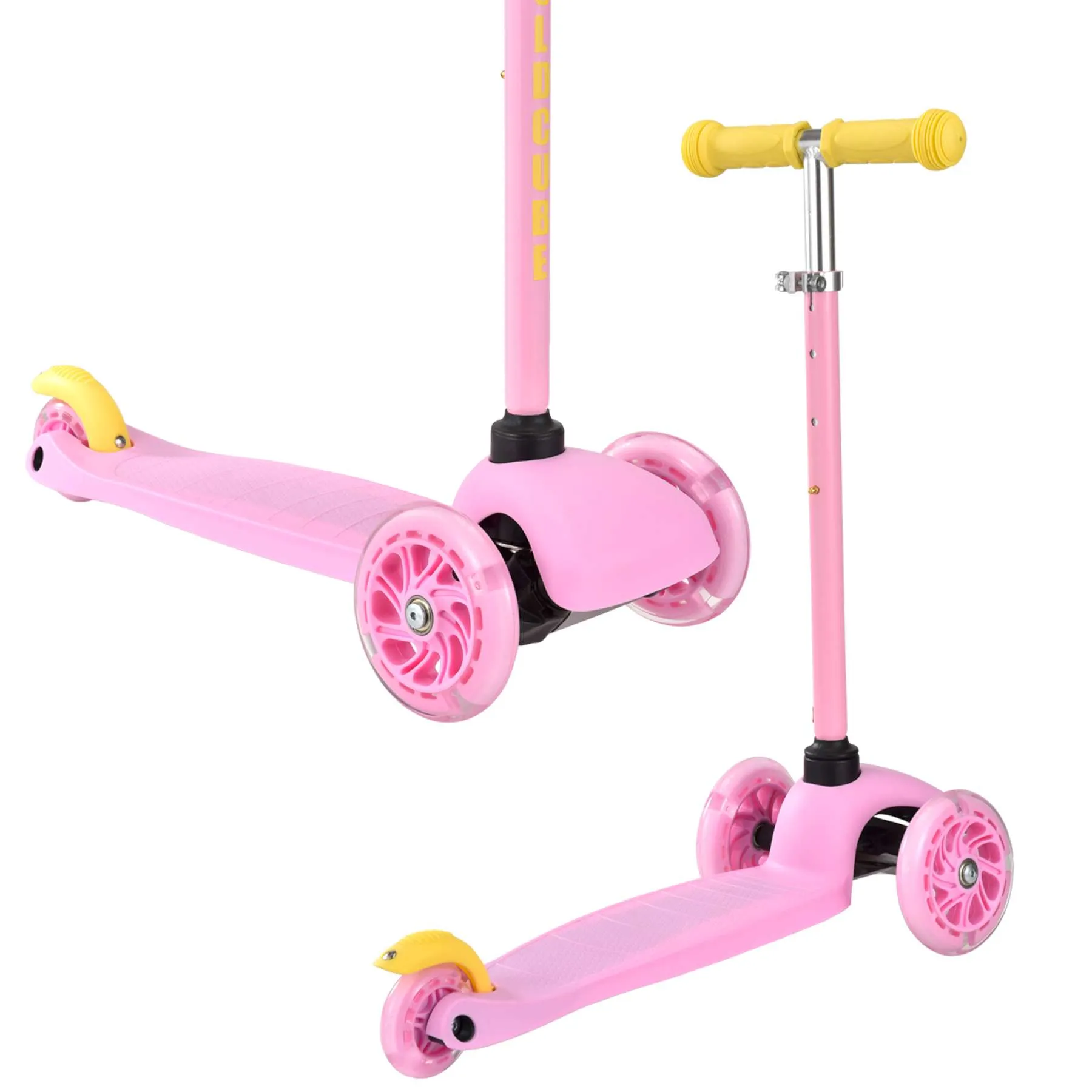 boldcube sklopivi mali romobil s tri kotača, pink - slika 5