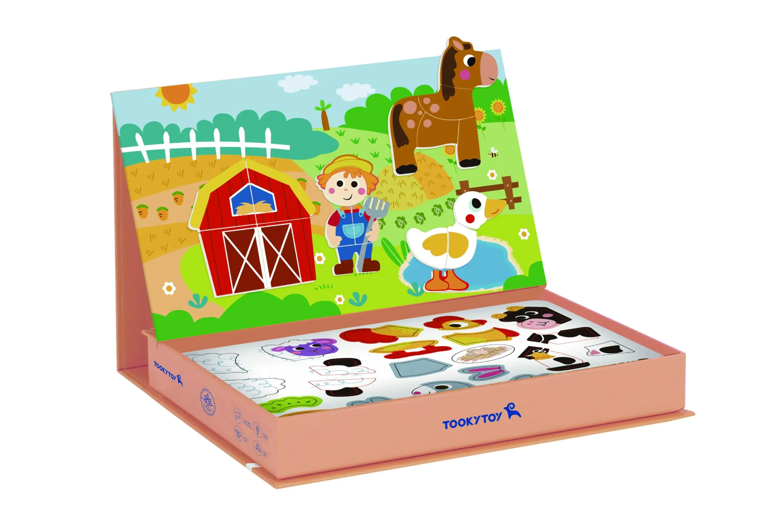 tooky toy magnetna slagalica, farma - slika 2