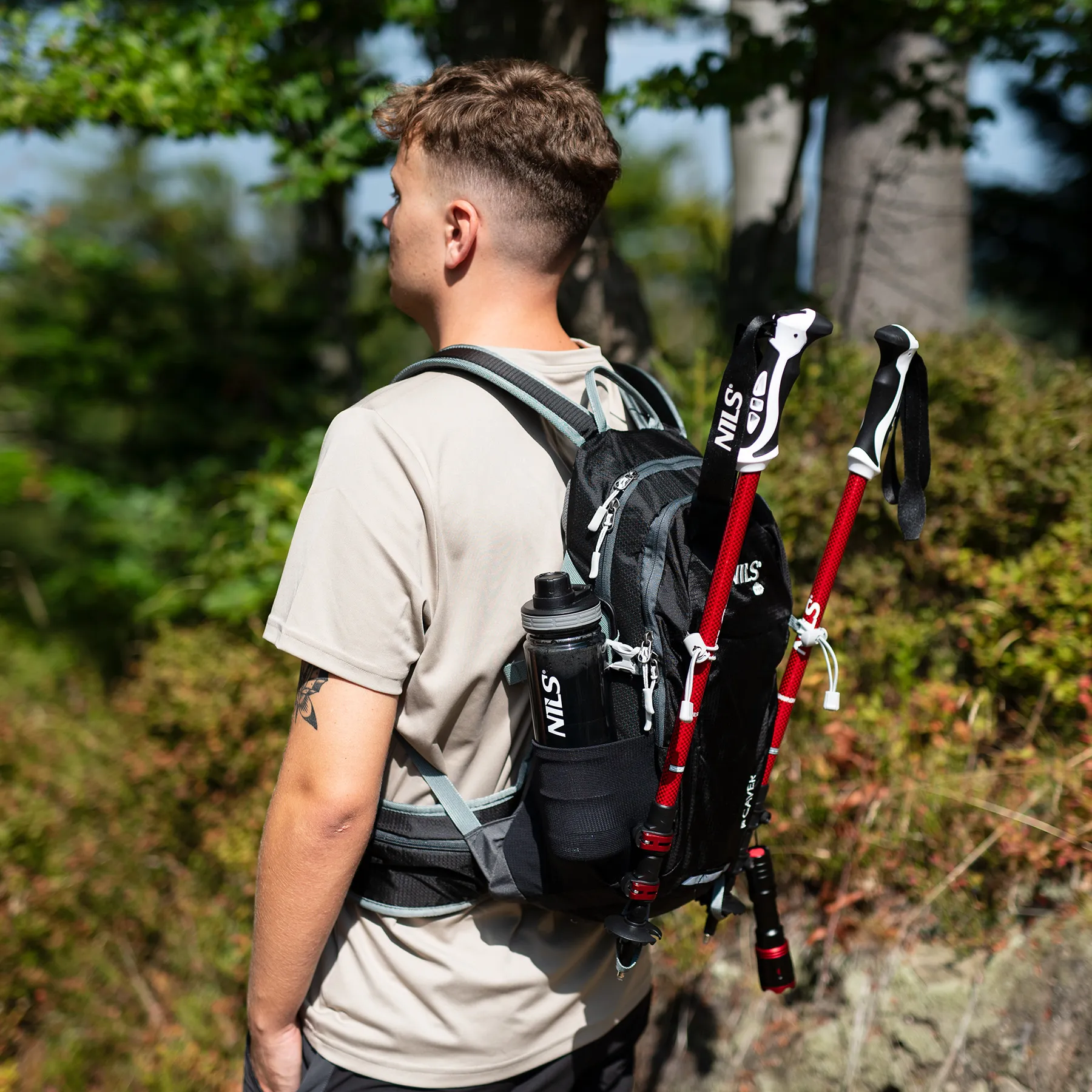 putni ruksak crni caver 18l nils camp - slika 9