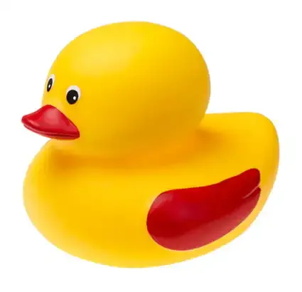 tullo gumena patkica za kupanje bez rupe žuto-crvena - slika 2