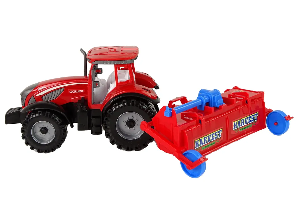 traktor s plugom crveni - slika 4