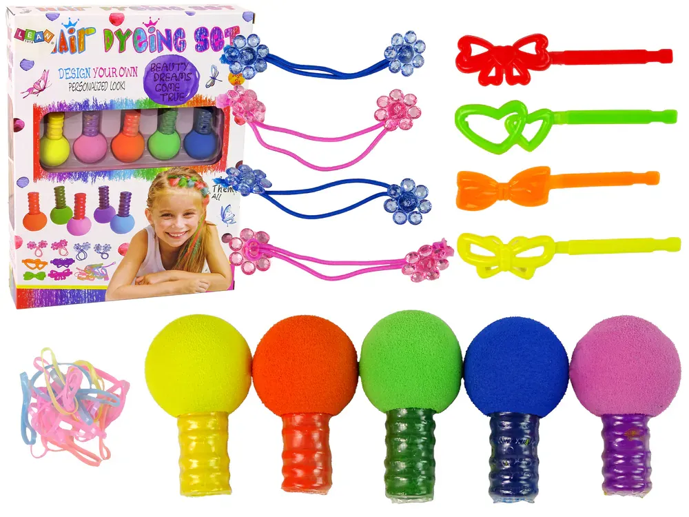 set za bojanje kose s gumicama - slika 2