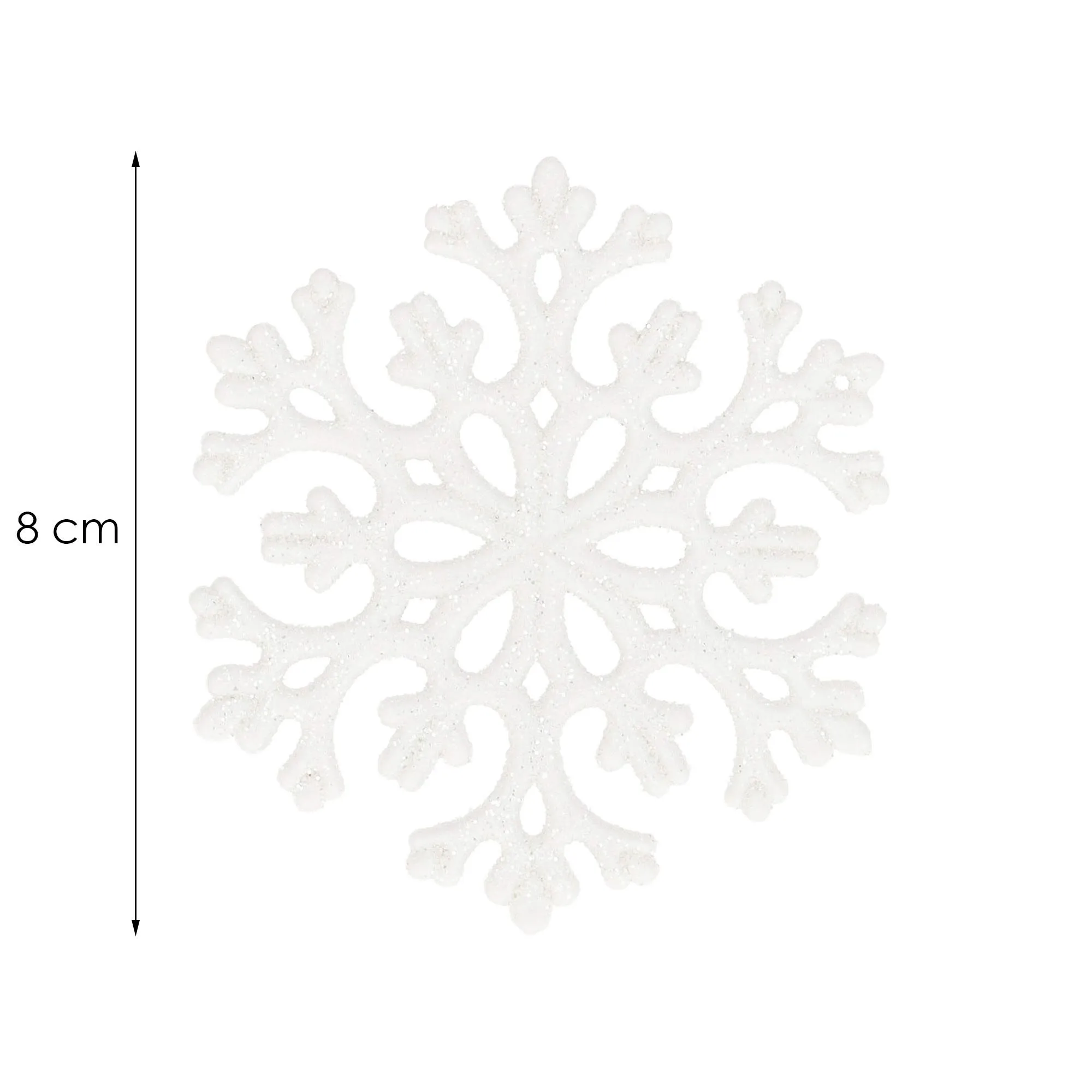 springos set božićnih ukrasa "snježna pahulja", 6 cm, 8 komada, bijela - slika 11