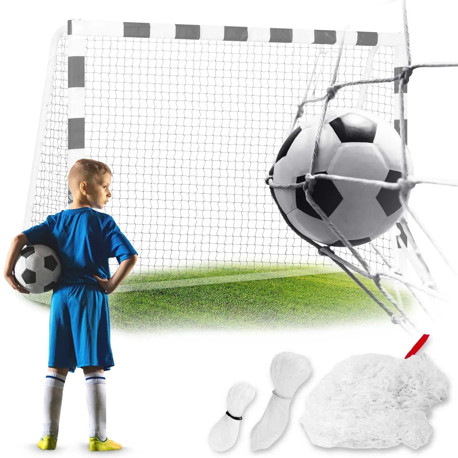 neo-sport mreža za nogometni gol 300x200x120cm - slika 2