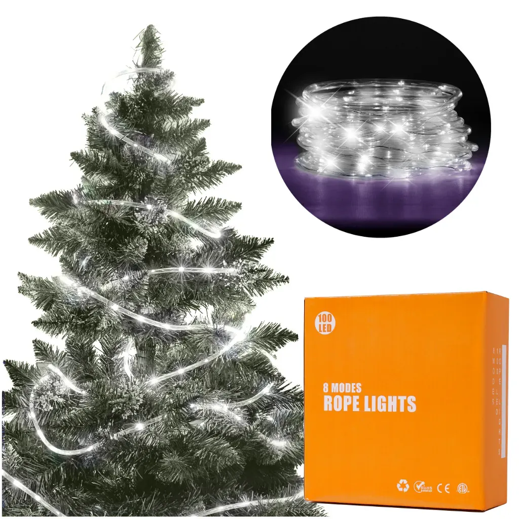 100 led svjetla u crijevu 10m hladno bijela - slika 2