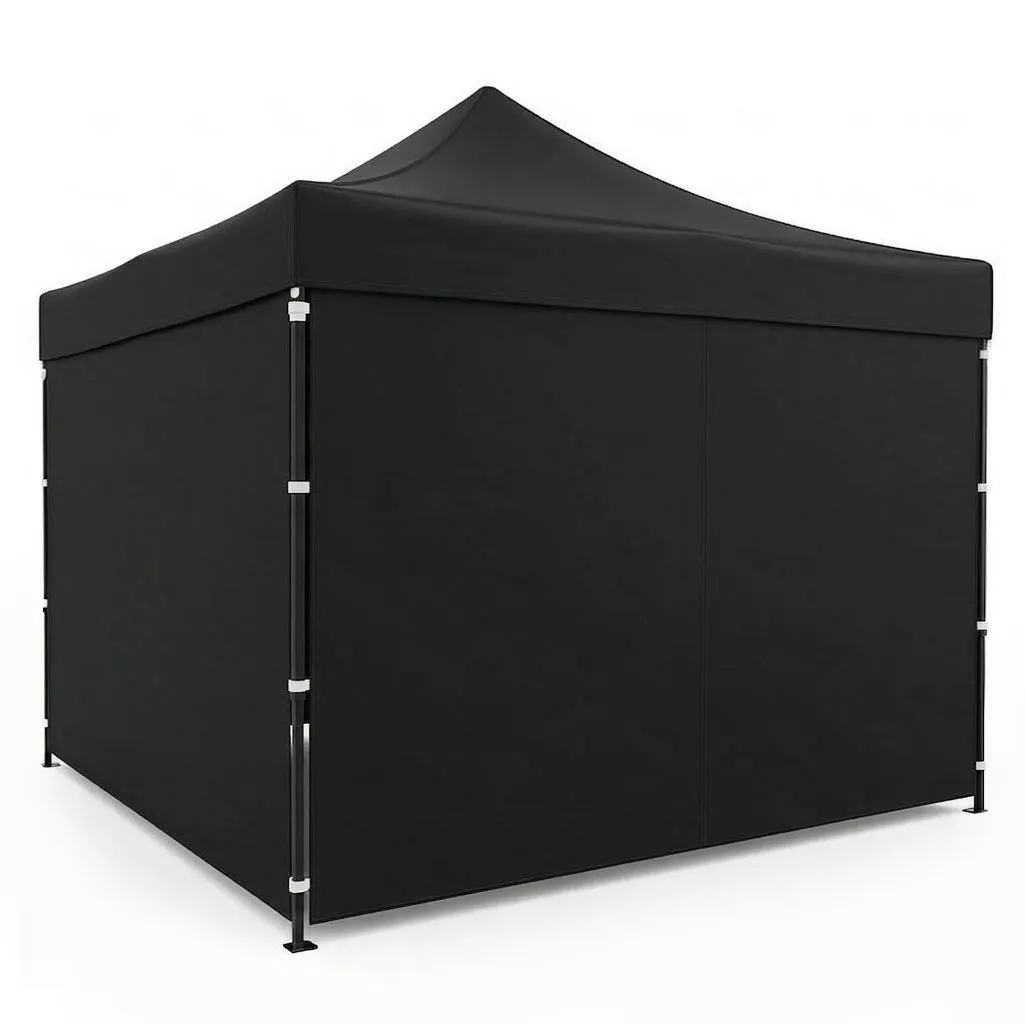multigarden vrtni paviljon za događanja, automatski samosklapajući šator 3 × 3 m, crni - slika 5