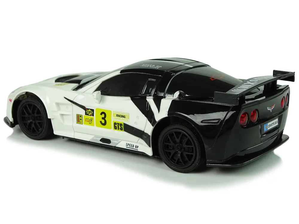 sportski auto na daljinsko upravljanje corvette c6.r bijeli - slika 5