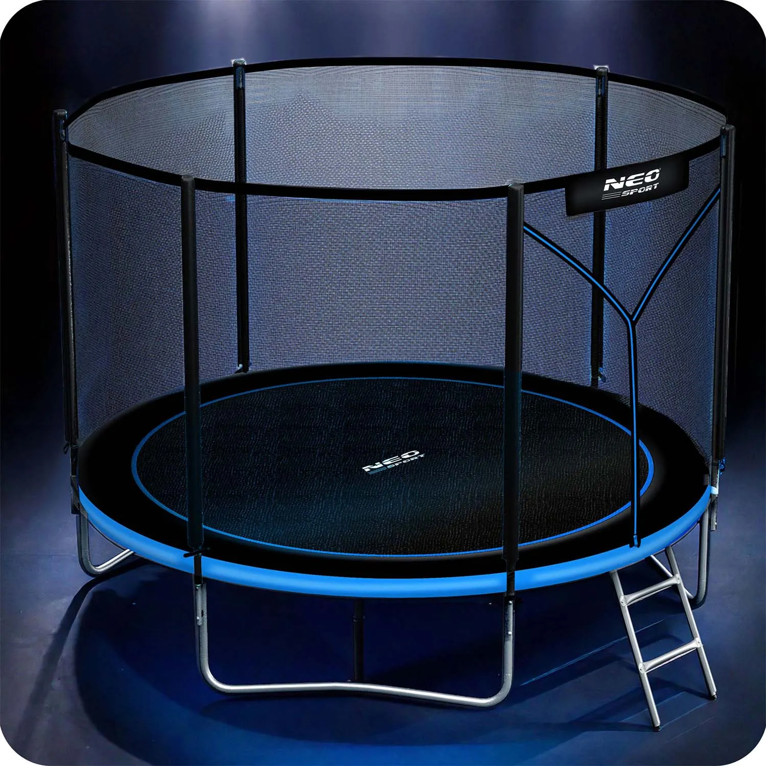neo-sport vrtni trampolin 312 cm (10 ft) s vanjskom mrežom i ljestvama - slika 6