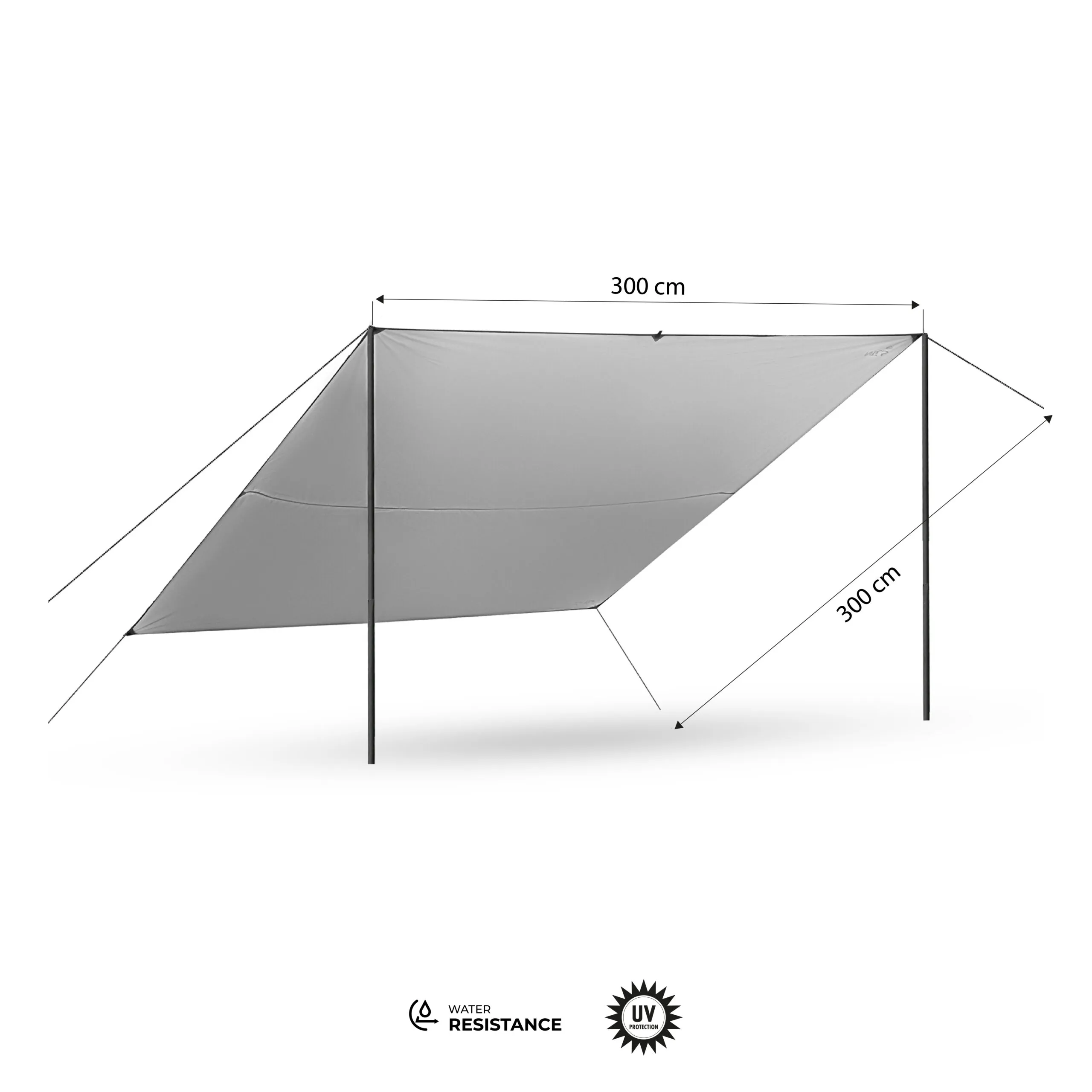 cerada za kampiranje 300x300 cm zelena nils camp - slika 4