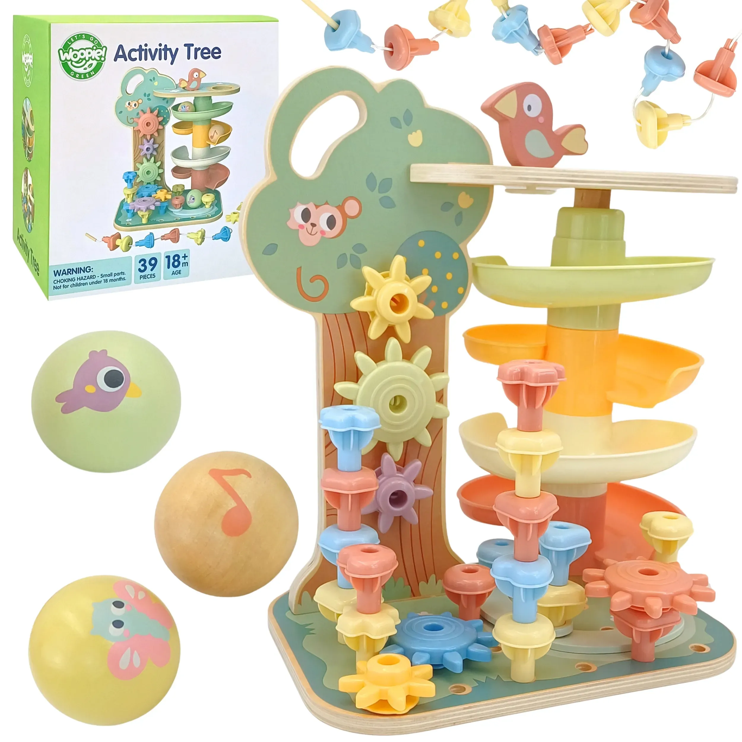 Woopie Green drvo aktivnosti s kulodromom Montessori 4u1 - Pribislavec