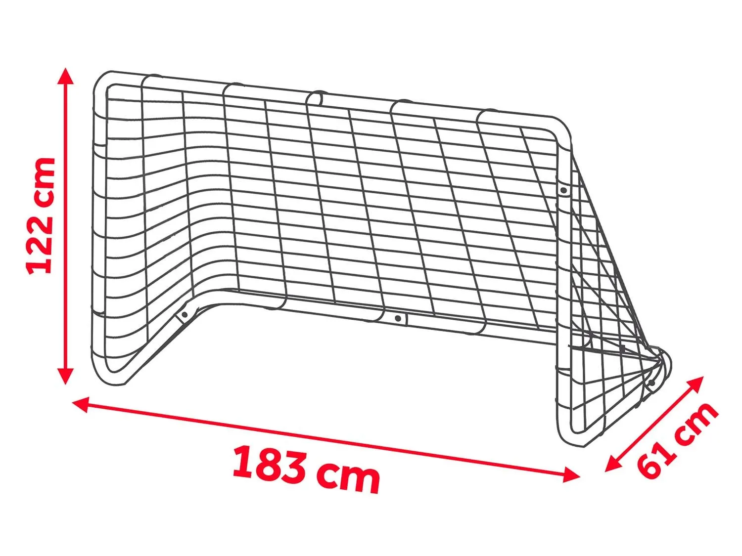 veliki nogometni gol 183 x 122 x 61 cm - slika 8