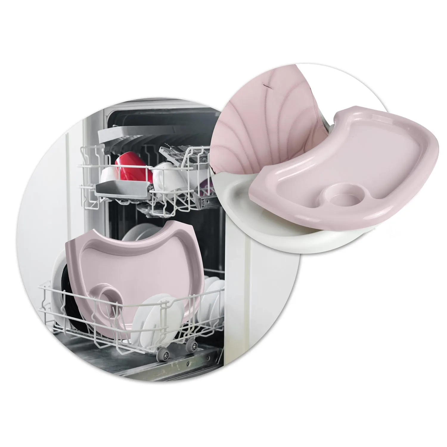 milo pink stolica za hranjenje sa stolom - slika 6