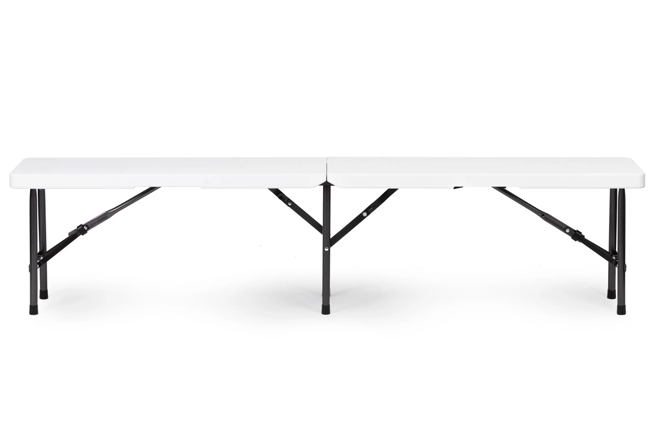 modernhome catering stol 180 cm + 2 klupe - bijeli - slika 7