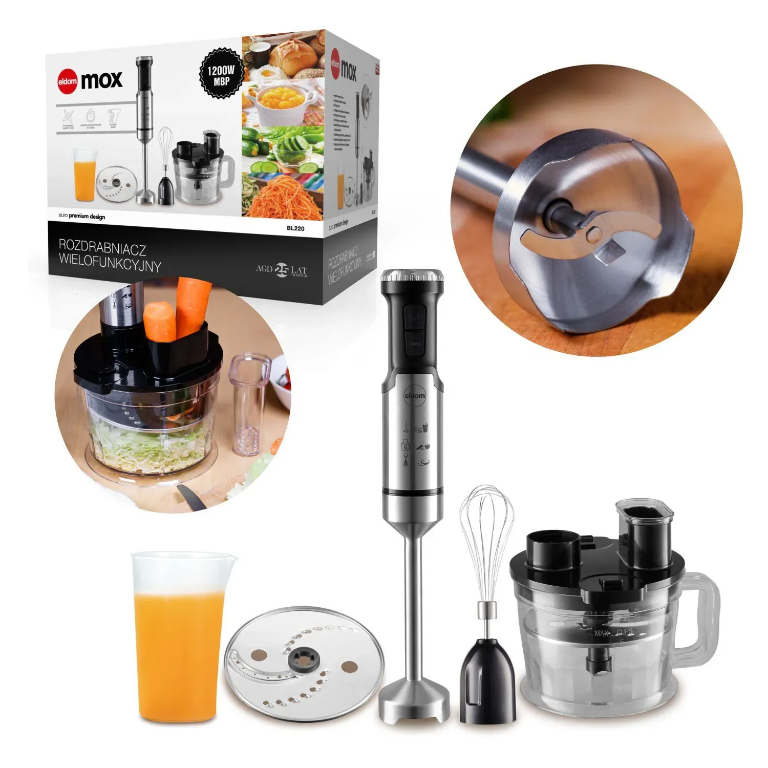 Eldom BL220 štapni blender s funkcijom sjeckanja - Pribislavec