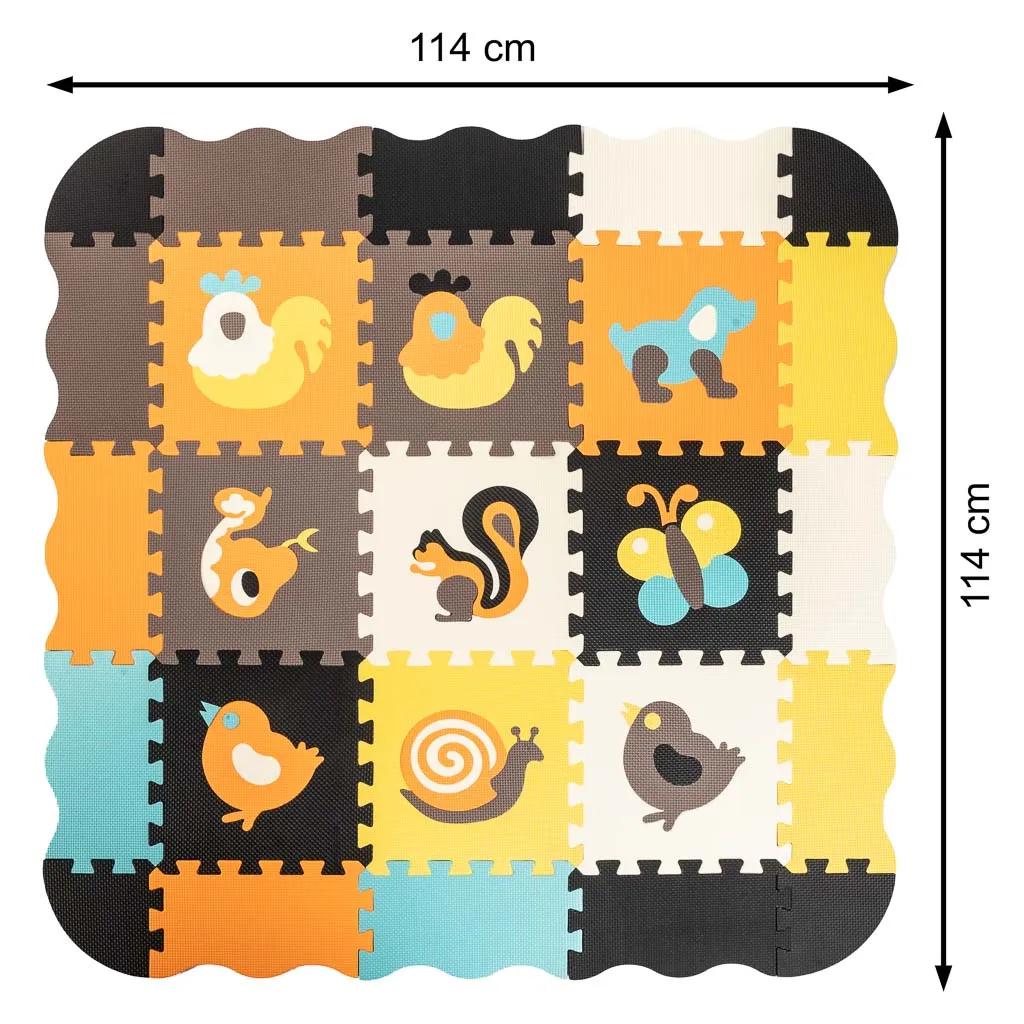pjenasta puzzle podloga za igru s ogradom 25kom. 114x114x1cm - slika 7