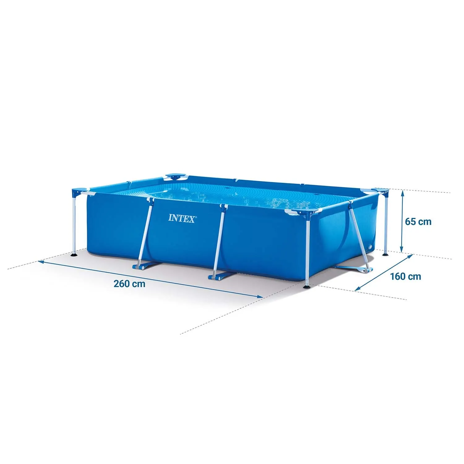 pravokutni vrtni bazen 260 x 160 x 65 cm intex - slika 5