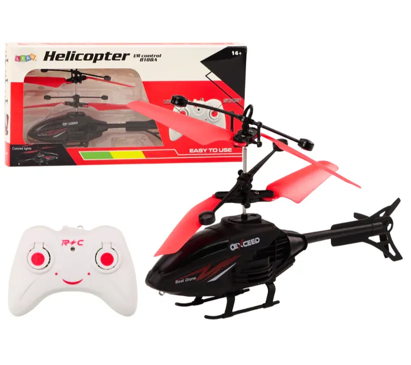 helikopter na daljinsko upravljanje crno-crveni - slika 2
