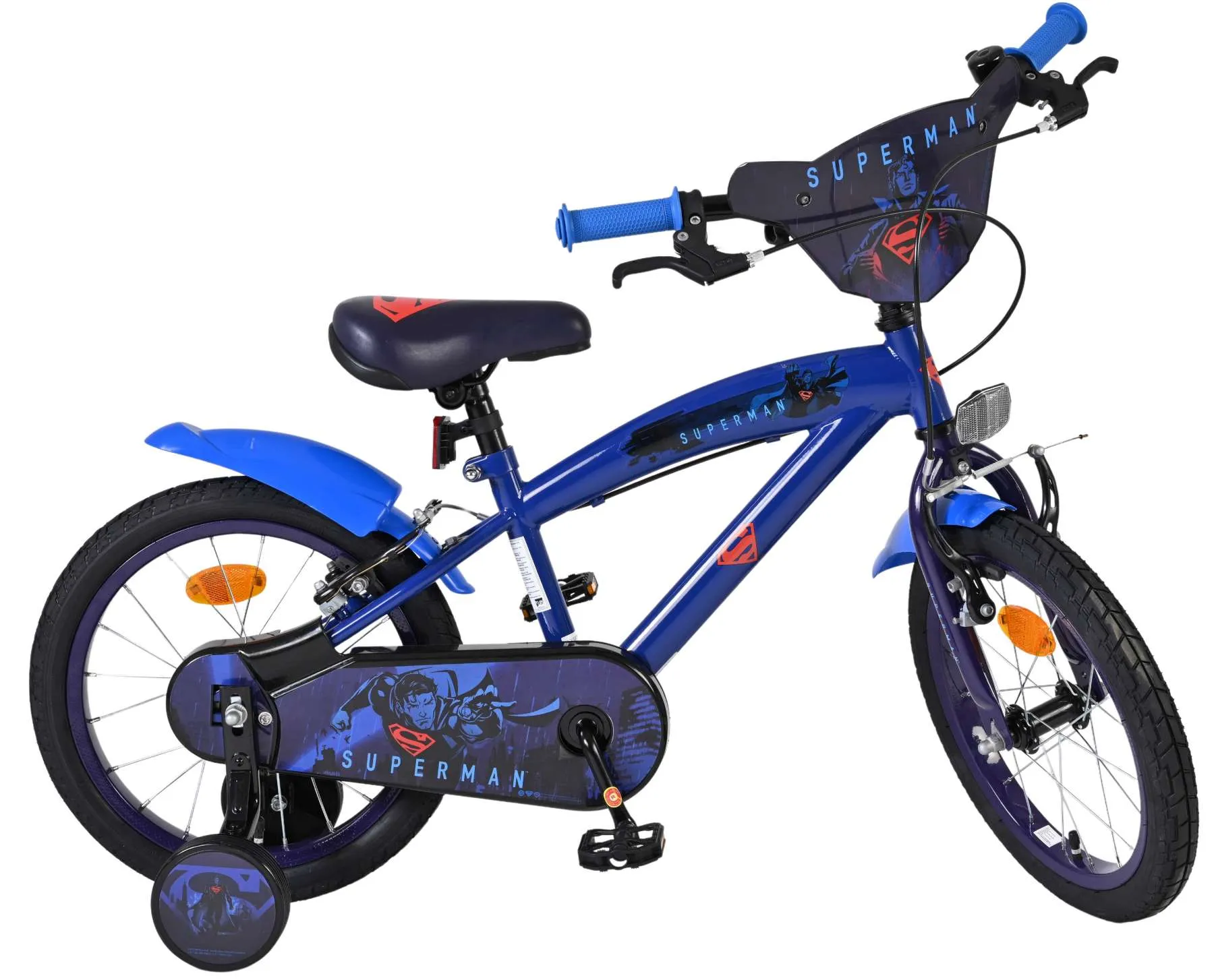volare dječji bicikl superman 16″ plave boje, s dvije ručne kočnice - slika 11
