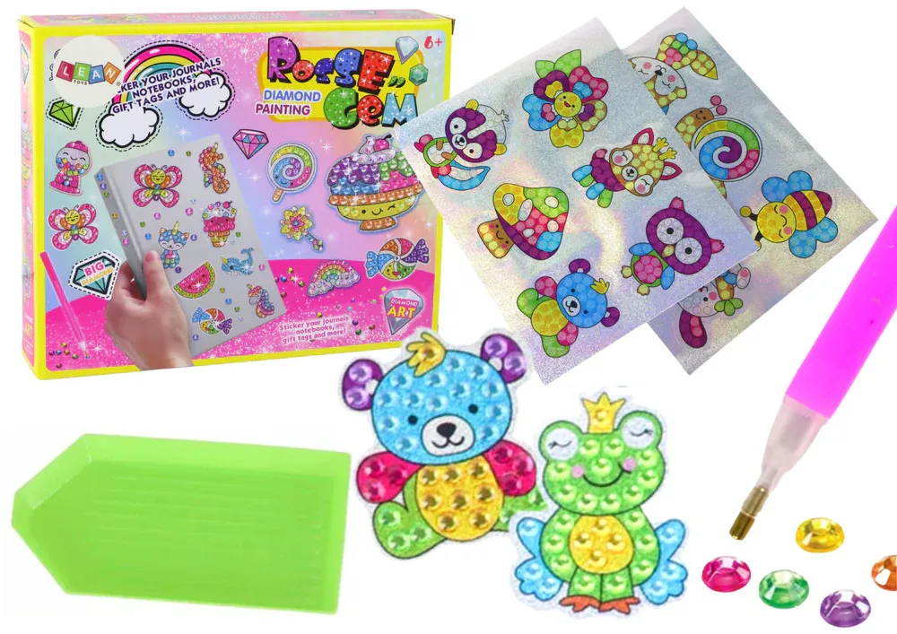 diy set dijamantnih šarenih naljepnica sa životinjama - slika 2