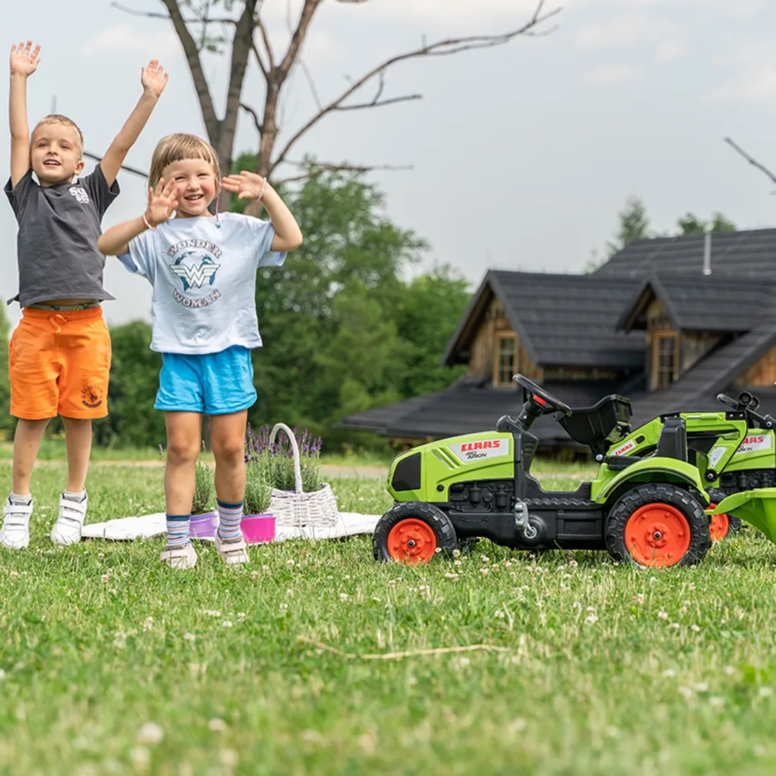 traktor na pedale falk claas sa prikolicom - slika 7