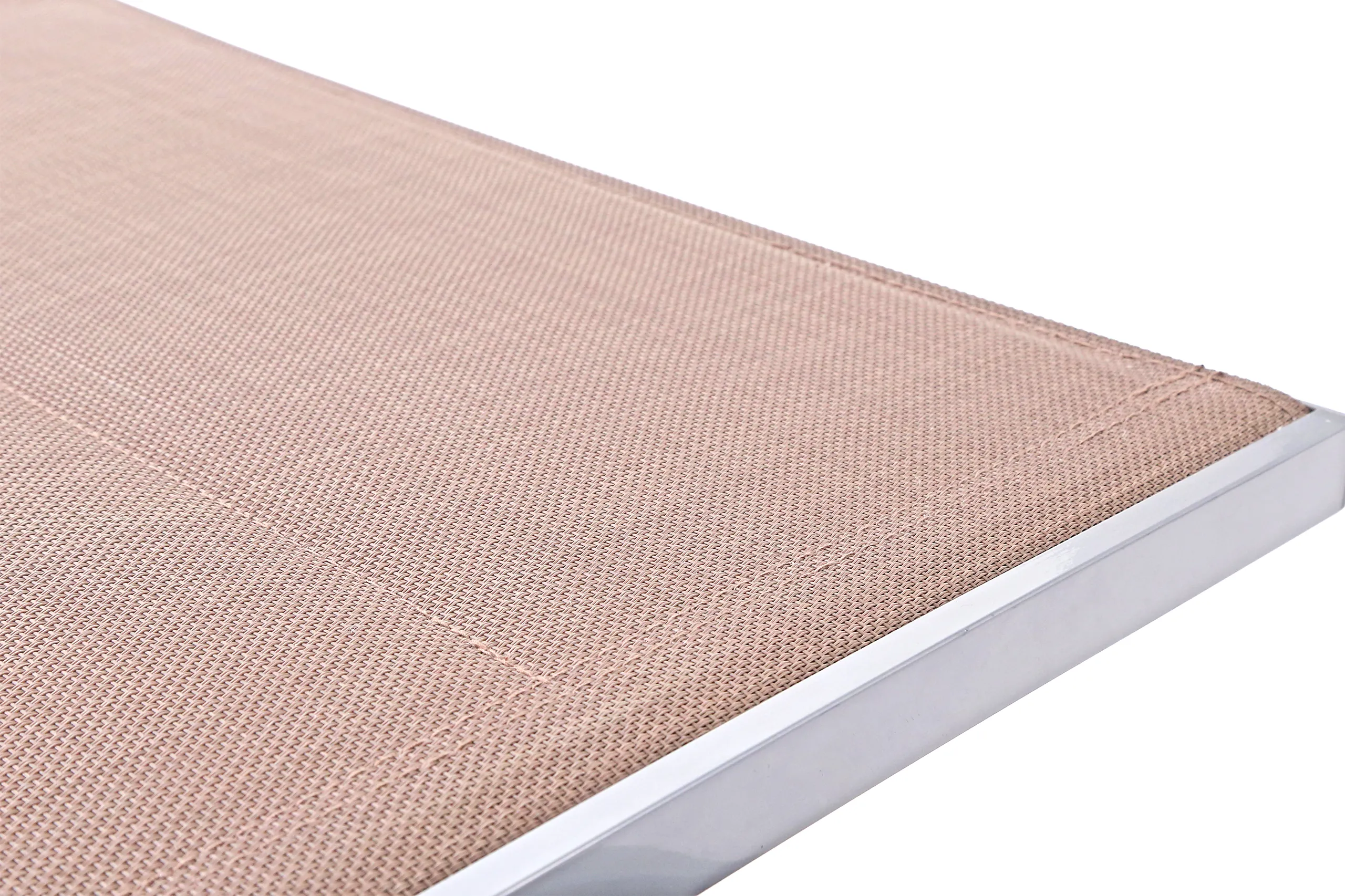 elegantna aluminijska vrtna ležaljka ibiza srebrna/taupe - slika 5