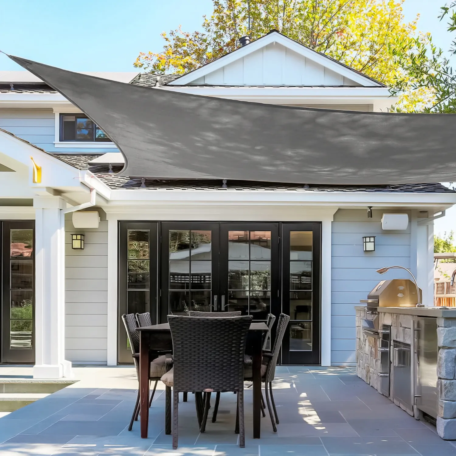 modernhome vrtno jedro 3x3m sivo - slika 7