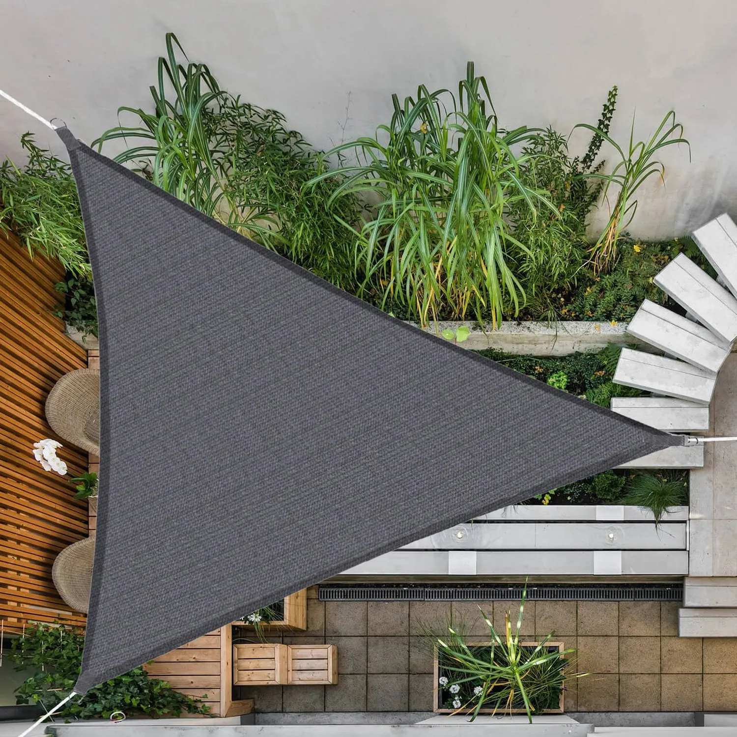 sjenilo jedro 3 x 3 x 3 m tamno sivo - slika 3