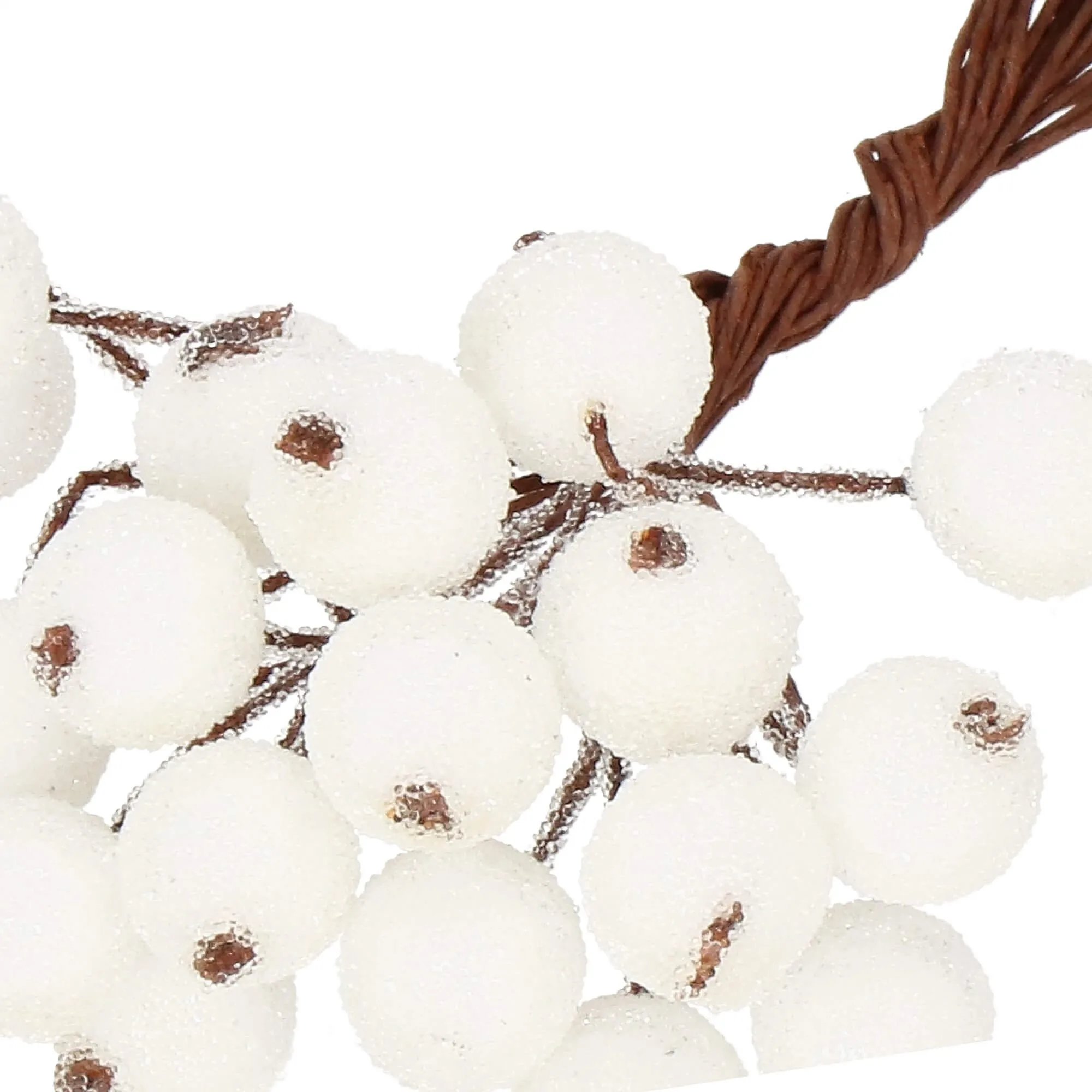 springos set umjetnih planinskih ruža, smrznuto bijela, 10-11 cm, 100 kom. - slika 6