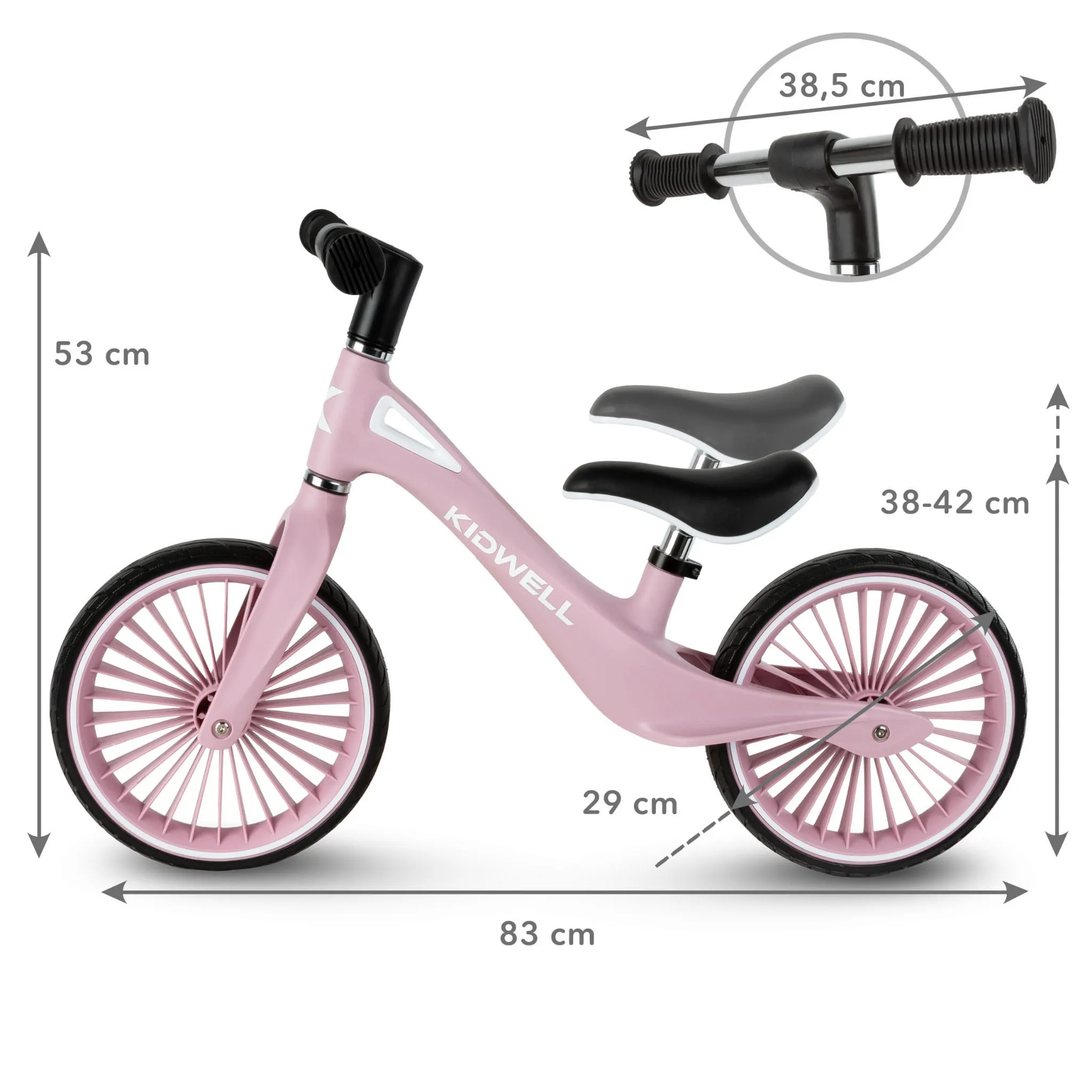 kidwell nix dječji bicikl bez pedala, pink - slika 5