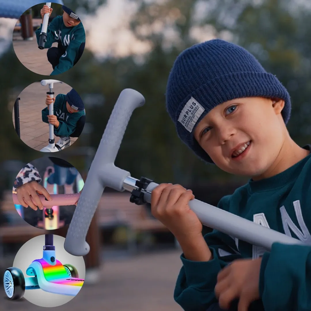 lumiride led romobil na tri kotača za djecu plavi - slika 7