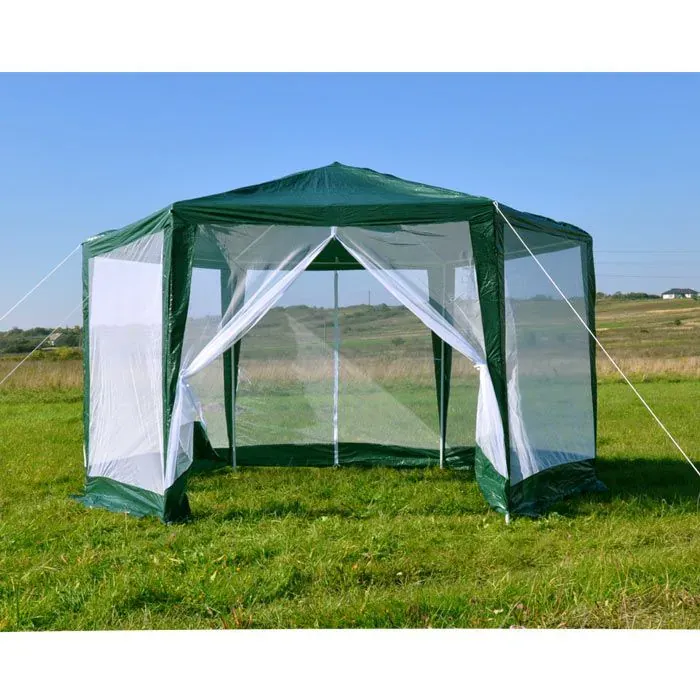 multigarden komercijalni vrtni paviljon šator – 2 × 2 × 2 m, s mrežom protiv komaraca, zeleni - slika 5