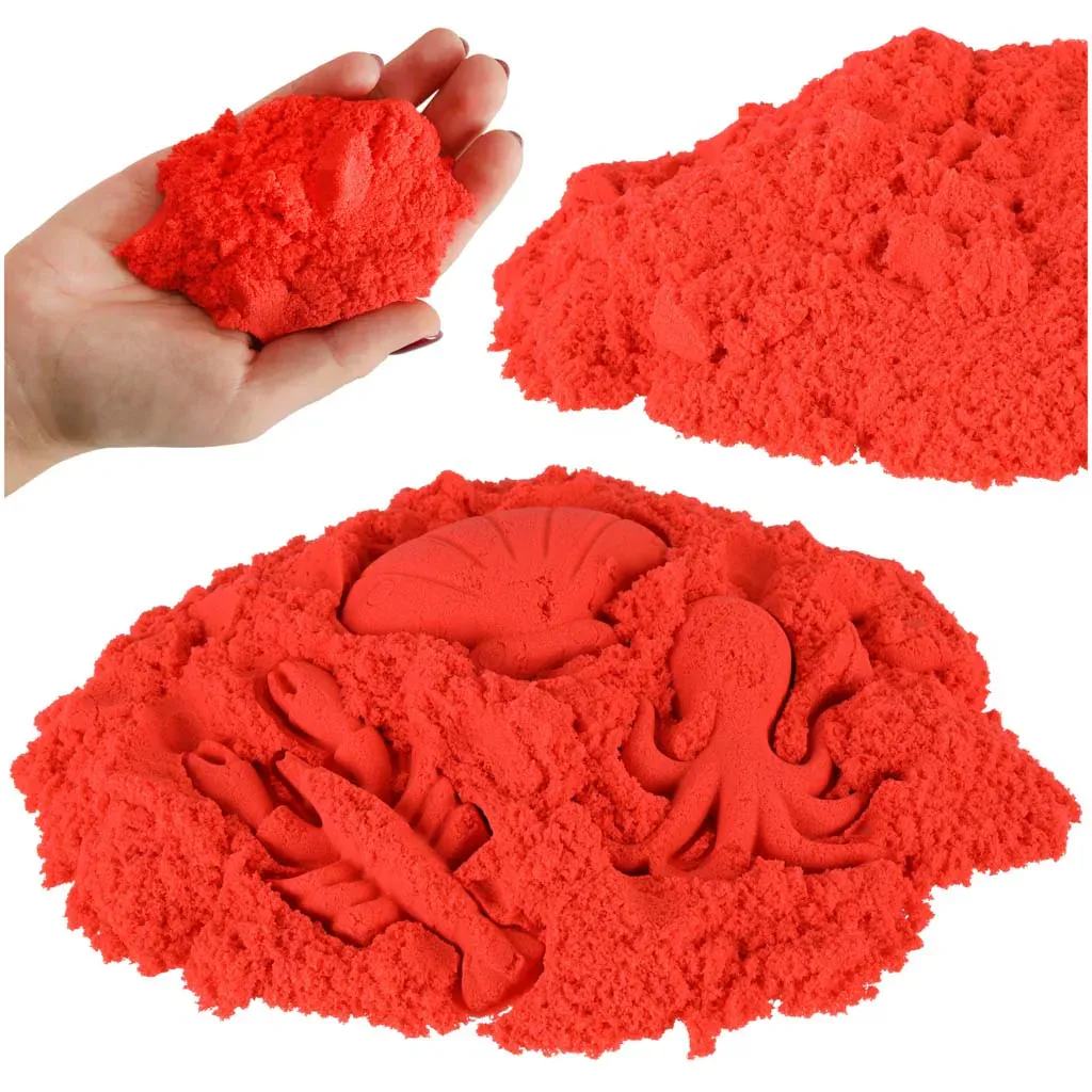 kinetički pijesak 1kg u vreći crveni - slika 2