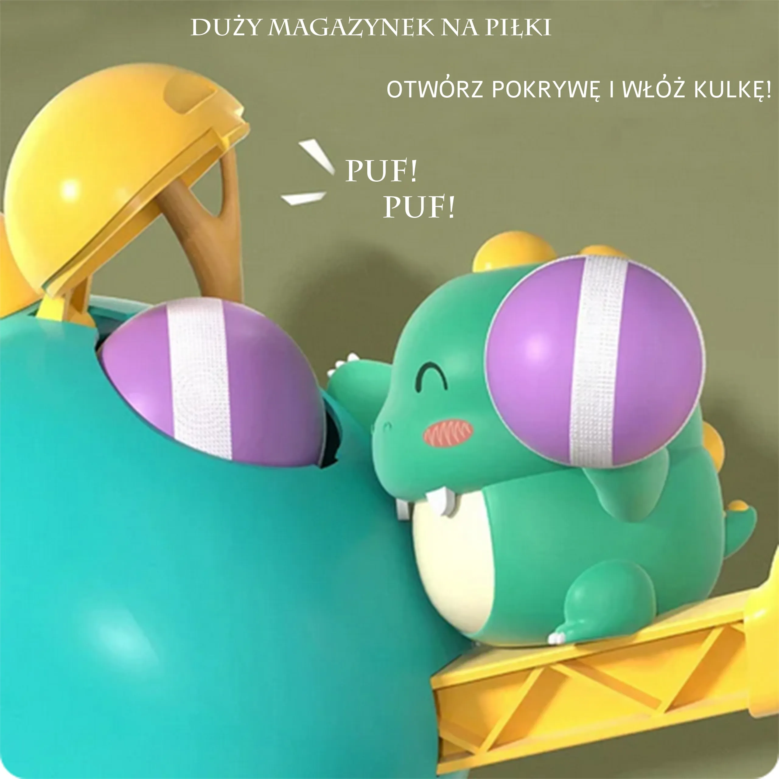 woopie puška s čičak lopticama i pločom - dinosaur - slika 5