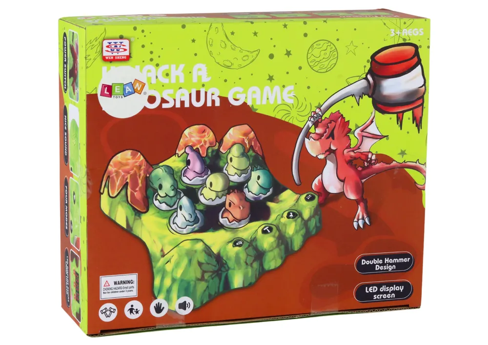 društvena igra wack-a-mole s dinosaurima zelena - slika 5