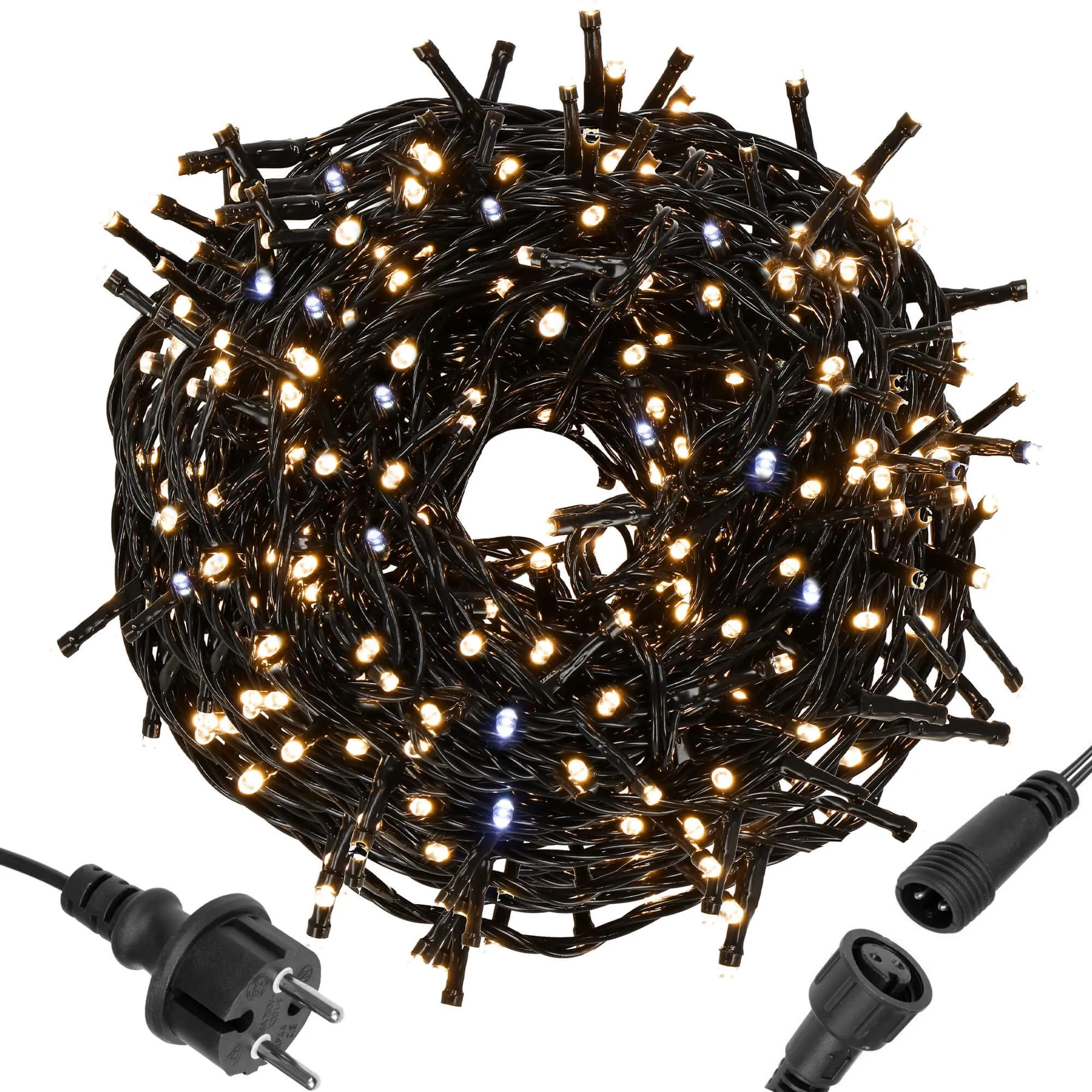 springos set božićnih lampica flash, 500 led, 28,5 m, toplo bijela + flash hladno bijela - slika 12