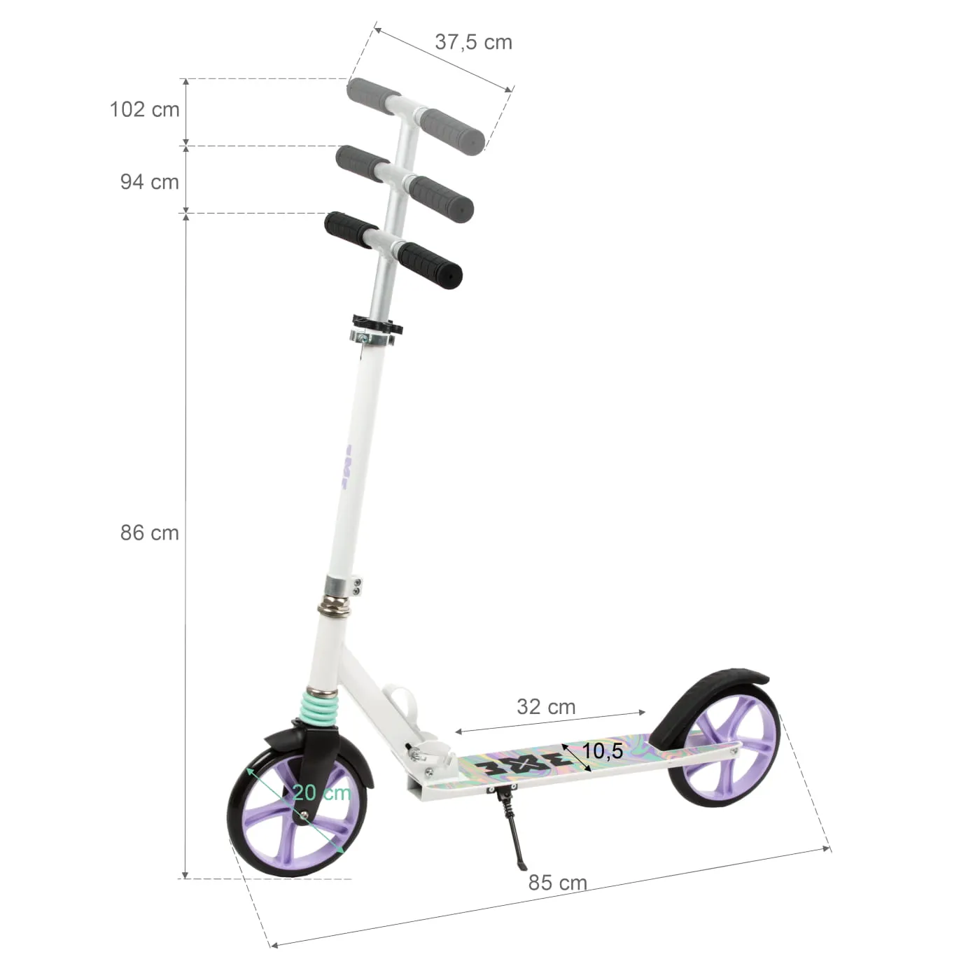 kidwell wxm dječji romobil driff, bijeli - slika 11