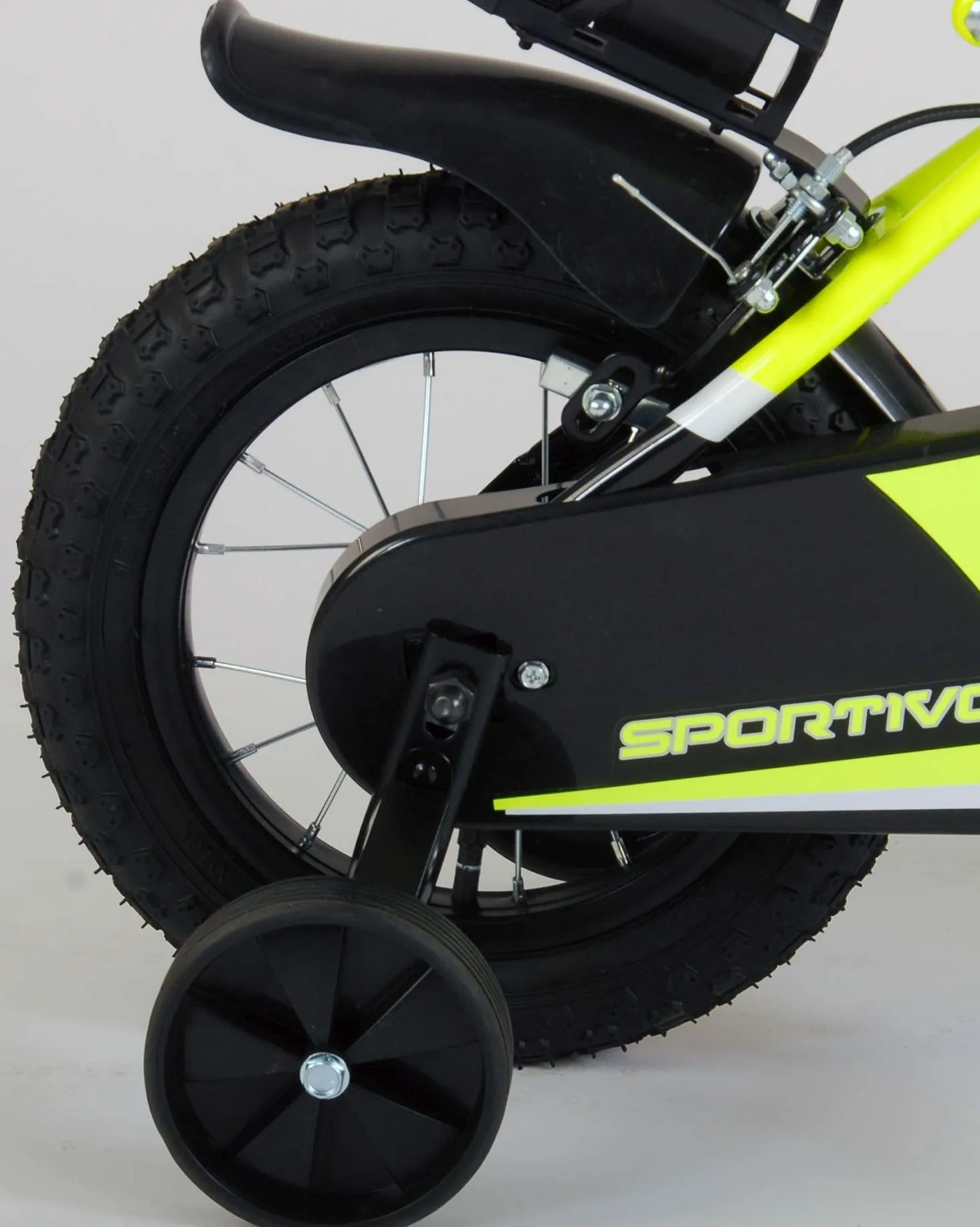 volare sportivo dječji bicikl 12" s dvije ručne kočnice crno-žuti - slika 4